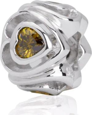 Unique Bead Rhodinierter 925 Sterling Silber Unique Bead zum Sammeln + Kombinieren