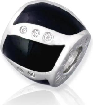 Unique Bead Exklusiver Unique 925 Sterling Silber Bead ohne Gewinde - rhodiniert