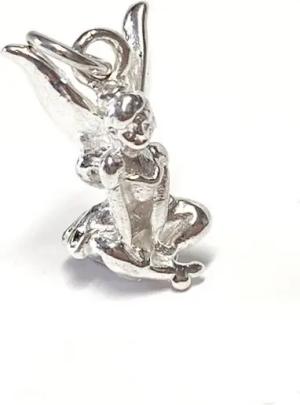 Edelschmiede925 Charm-Einhänger KettenAnhänger 925/- Silber sitzende Elfe