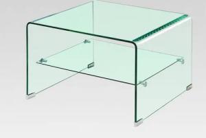 Concept GmbH Beistelltisch in Klarglas, Glas - 60x38x60cm (BxHxT)