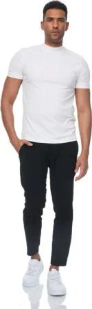 Denim House Chinohose Herren Stoffhose Chino Hose in Slim Fit mit Stretch Schwarz W36/L32