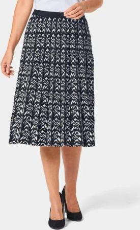 GOLDNER Strickrock Hochwertiger Jacquard-Strickrock