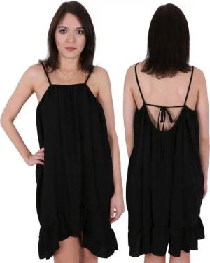 Sarcia.eu Sommerkleid Schwarzes Sommerkleid mit Rüsche JOHN ZACK S