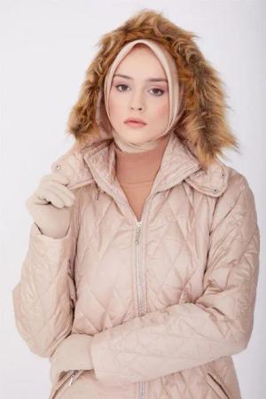 ARMİNE Steppmantel Armine Steppjacke Damen, Warm Mantel Damen Lang, Winterjacke Damen mit