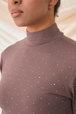 elf prive Bodykleid Elf Prive Rollkragenshirt Damen, Gute Qualität Viskose Unterhemden Dam