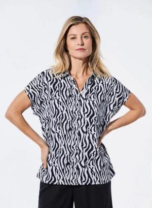 GOLDNER Schlupfbluse Druckbluse