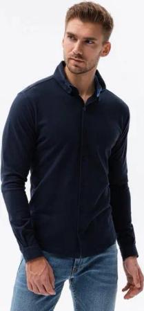 OMBRE Langarmhemd Herrenstrickhemd SLIM FIT langarm