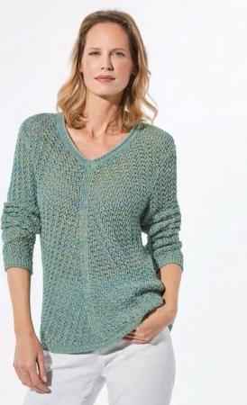 GOLDNER Strickpullover Strickpullover mit V-Ausschnitt