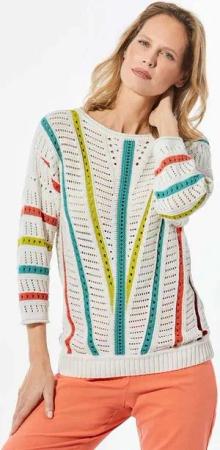 GOLDNER Strickpullover Strickpullover mit U-Boot-Ausschnitt