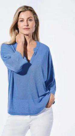 GOLDNER T-Shirt Shirt in Leinenoptik