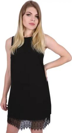 Sarcia.eu Minikleid Schwarzes Minikleid mit Details aus Spitze Sommerkleid elegant L
