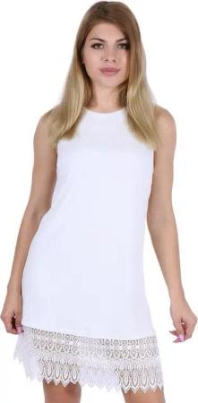 Sarcia.eu Minikleid Ecrufarbenes Minikleid Sommerkleid elegant mit Details aus Spitze M