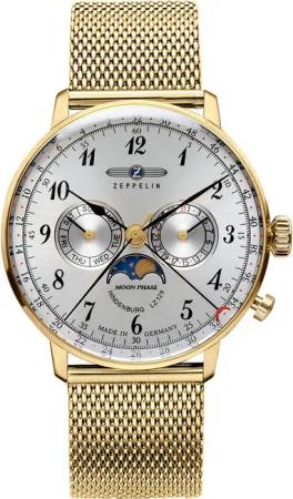 Zeppelin 7038M-1 LZ Hindenburg Mondphase Herrenuhr 36mm 3ATM