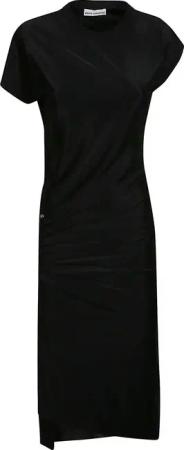 Paco Rabanne - Draped Midi Dress Black - Größe 38 - schwarz