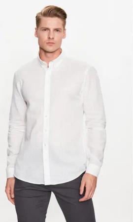 Lindbergh Hemd 30-203344 Weiß Slim Fit