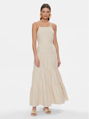 Fracomina Sommerkleid FJ24SD2004W686E5 Beige Regular Fit
