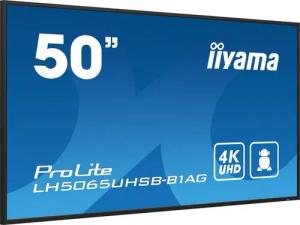 Iiyama DS LH5065UHSB 125.7cm VA 24/7 50/3840x2160/DP/2xHDMI/2xUSB 2.0 TFT-Monitor (3840 x 2160 px, 4K Ultra HD, 9,5 ms Reaktionszeit, VA, Wi-Fi, Lautsprecher)