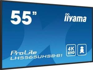 Iiyama DS LH5565UHSB 139cm IPS 24/7 55/3840x2160/DP/2xHDMI/2xUSB 2.0 TFT-Monitor (3840 x 2160 px, 4K Ultra HD, 8 ms Reaktionszeit, IPS, Wi-Fi, Lautsprecher, HDCP)