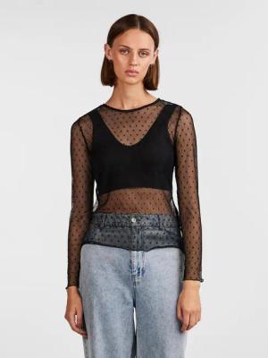 Pieces Bluse 17146722 Schwarz Slim Fit