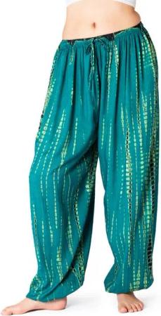 PANASIAM Relaxhose Tie-Dye Haremshose Sommerhose aus 100% Viskose Schlupfhose mit Taschen Freizeithose Unisex Lounge-Hose lockere Strandhose Pumphose Jogger