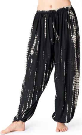 PANASIAM Relaxhose Tie-Dye Haremshose Sommerhose aus 100% Viskose Schlupfhose mit Taschen Freizeithose Unisex Lounge-Hose lockere Strandhose Pumphose Jogger