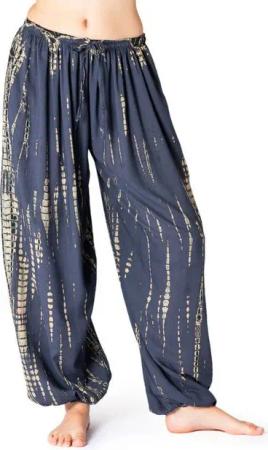 PANASIAM Relaxhose Tie-Dye Haremshose Sommerhose aus 100% Viskose Schlupfhose mit Taschen Freizeithose Unisex Lounge-Hose lockere Strandhose Pumphose Jogger