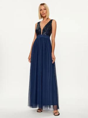 Rinascimento Abendkleid CFC0115187003 Dunkelblau Regular Fit