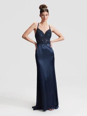 Hey Kyla Abendkleid 5AG030HK Dunkelblau Slim Fit