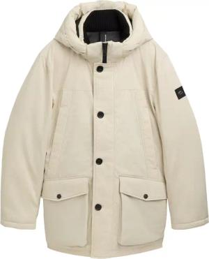 TOM TAILOR Herren Arctic Parka mit abnehmbarer Kapuze, beige, Uni, Gr. XL