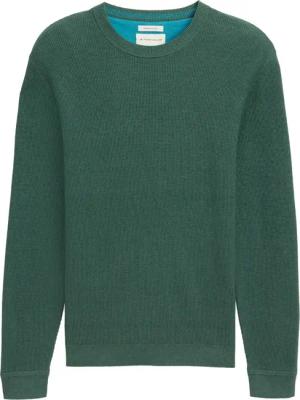 TOM TAILOR Herren Strickpullover aus Baumwolle, grün, Uni, Gr. M