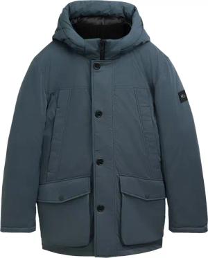 TOM TAILOR Herren Arctic Parka mit abnehmbarer Kapuze, blau, Uni, Gr. XXL