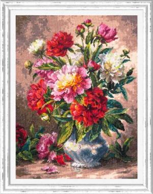 Magic Needle Kreativset Magic Needle Kreuzstichset "Pfingstrosen", (embroidery kit by Marussia)