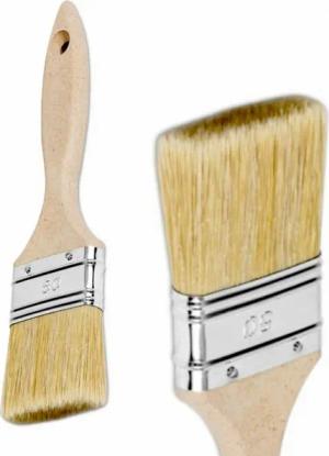 Prima-Online Flachpinsel Flachpinsel, Lasurpinsel, Lackierpinsel, Malerpinsel, Holzpinsel, (5 St), Breite : 25 Millimeter