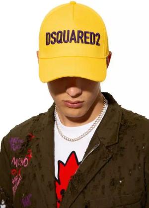 Dsquared2 Baseball Cap Technicolor Baseballkappe Icon Baseballcap Kappe Mütze Cap Hat Bringt eine Extraportion Attitüde in Ihr Outfit.