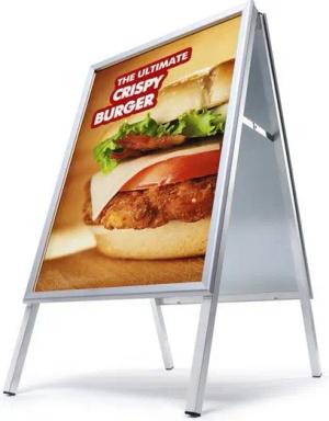 Showdown Displays Standregal Standard - DIN A1 - 32mm - Gehrung - Aluminium - Silber, 1-tlg.