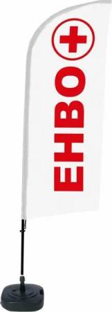 Showdown Displays Standregal Beachflag - Komplett-Set - EHBO Niederländisch - Weiß/Rot/Schwarz, 1-tlg.