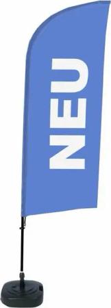 Showdown Displays Standregal Beachflag - Komplett-Set - Neu Deutsch - Blau/Schwarz, 1-tlg.