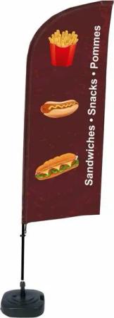 Showdown Displays Standregal Beachflag - Komplett-Set - Snacks Deutsch - Braun/Schwarz, 1-tlg.
