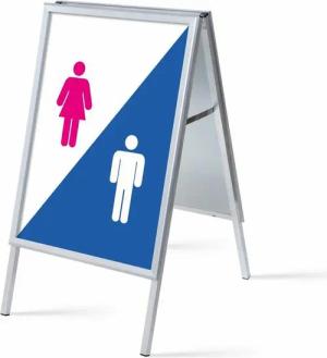 Showdown Displays Standregal A1 - Komplett-Set - Hygiene Facilities - Weiß/Blau, 1-tlg.