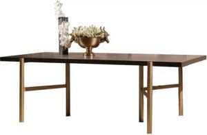 JVmoebel Esstisch Design Esstisch Esszimmertisch Holz Braun Modern Gold (1-St., Esstisch), Made in Europa