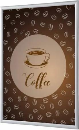 Showdown Displays Hängevitrine A4 - Komplett-Set - Coffee Englisch - Braun/Silber (1-St)