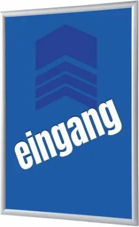 Showdown Displays Hängevitrine A4 - Komplett-Set - Eingang Deutsch - Blau/Silber (1-St)