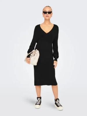 ONLY Strickkleid ONLKATIA LS V-NECK DRESS NCA KNT