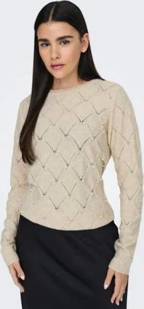 ONLY Rundhalspullover ONLLIANA LIFE LS PEARL O-NECK CC KNT