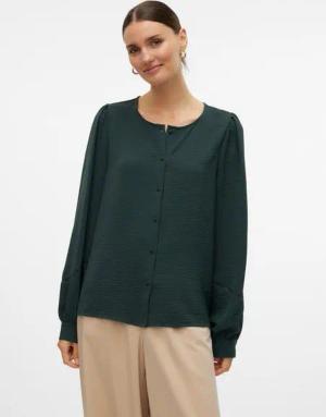 Vero Moda Langarmbluse VMALVA L/S TAPE SHIRT WVN GA