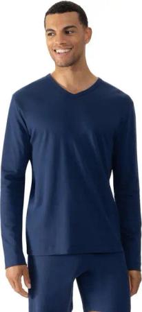Mey Langarmshirt SOLID NIGHT T-Shirt aus Interlock-Jersey
