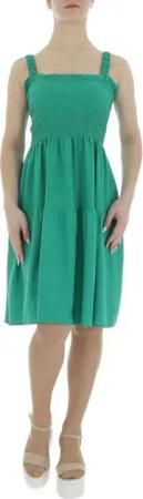 Ital-Design Sommerkleid Damen Freizeit (85941310) Volants Sommerkleid in Grün