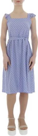 Ital-Design Sommerkleid Damen Freizeit (85941349) Rüschen Gepunktet Sommerkleid in Lila