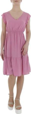 Ital-Design Sommerkleid Damen Freizeit (85941297) Rüschen Sommerkleid in Rosa