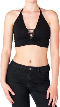 PANASIAM Crop-Top Damen Bademode Triangel Bikini Top mit Bindebändern Sexy Swimming Suit